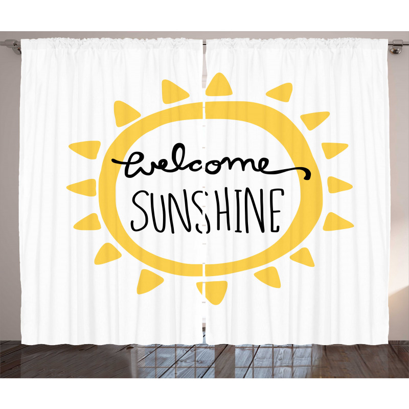 Welcome Sunshine Simplistic Curtain