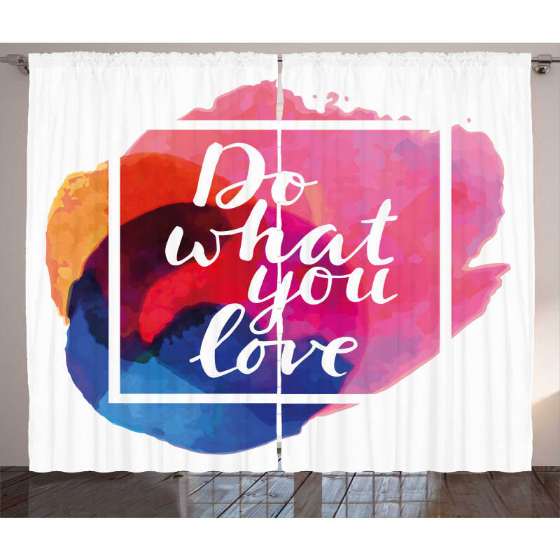 Contemporary Theme Love Work Curtain