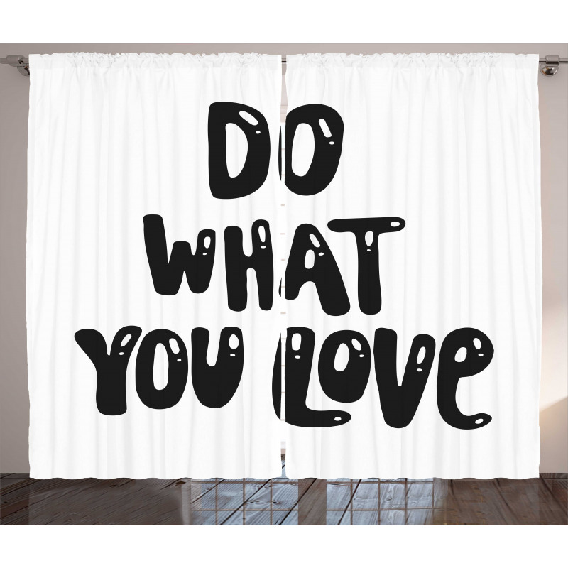 Classic Typeface Phrasal Curtain