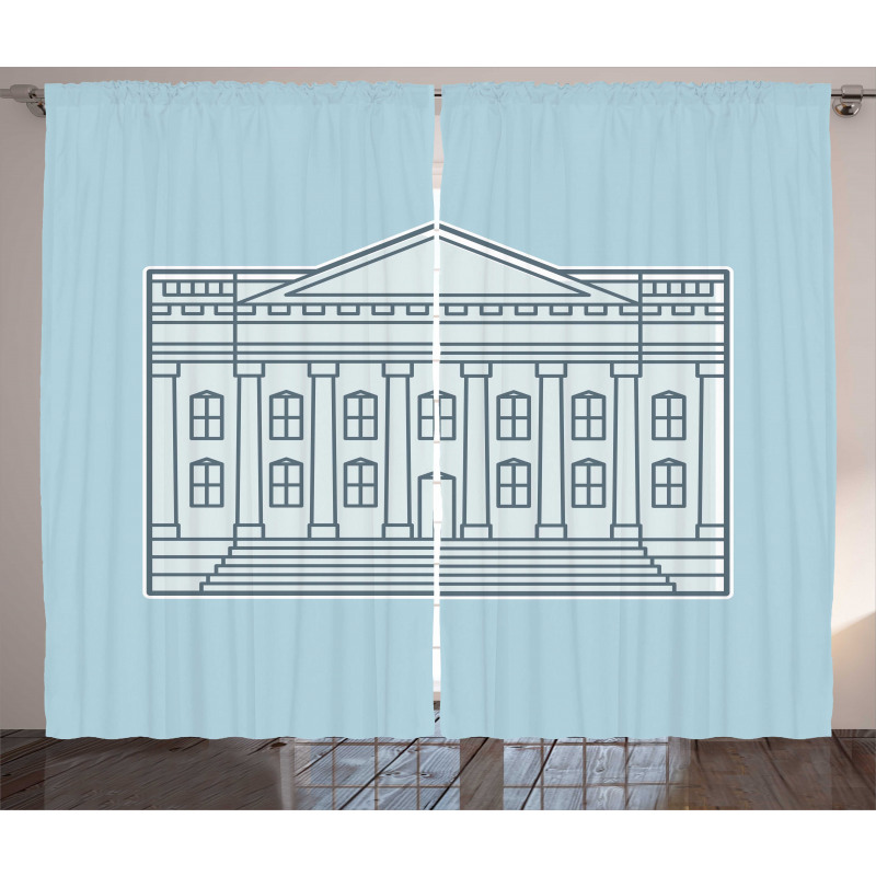 USA Custom House Theme Curtain