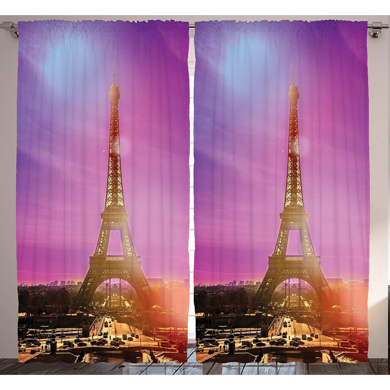 Colorful Sky Paris Curtain