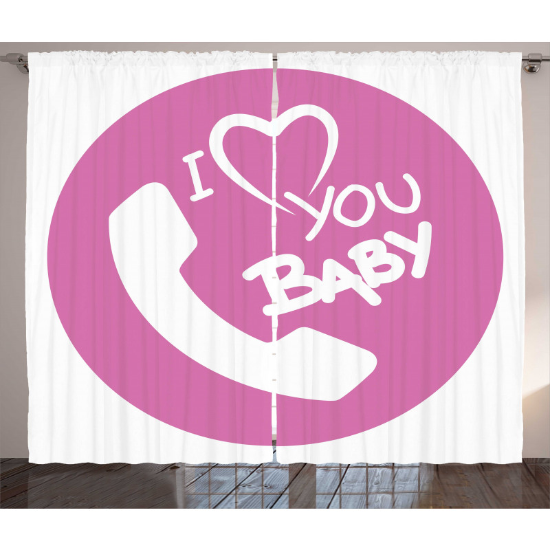 I Love You Baby Message Curtain