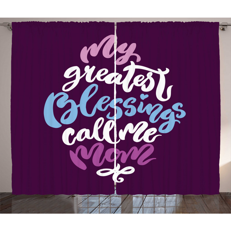 Calligraphic Message Mother Curtain