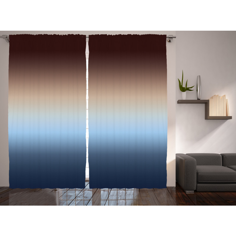 Gradual Color Change Modern Curtain