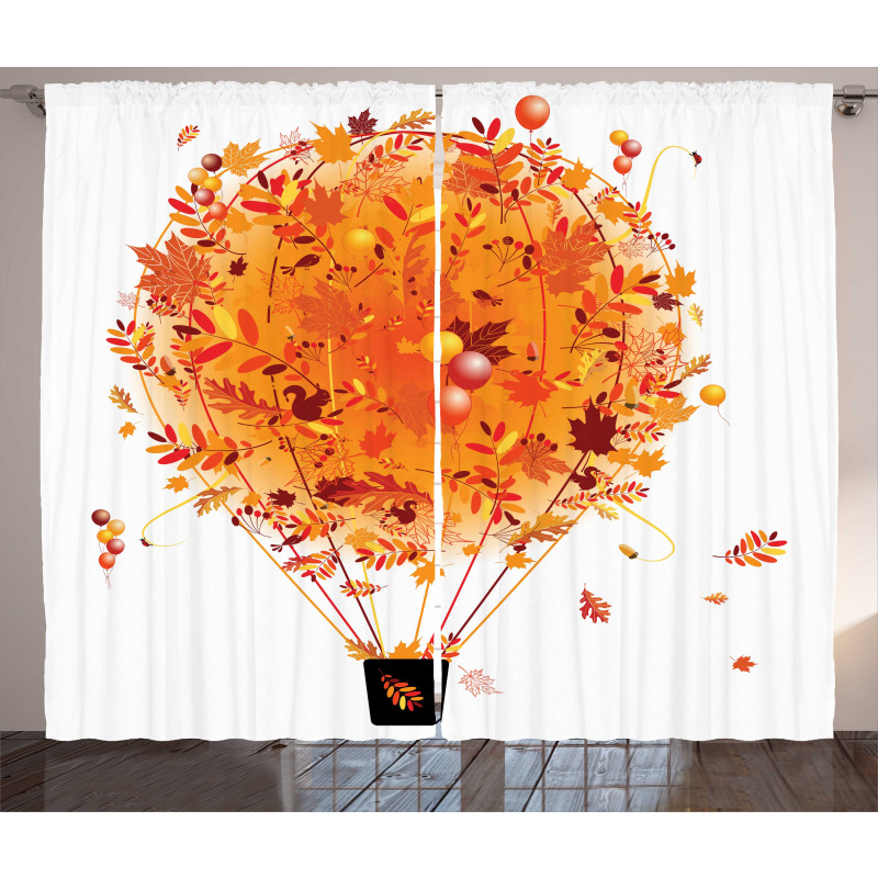 Autumn Concept Air Balloon Curtain