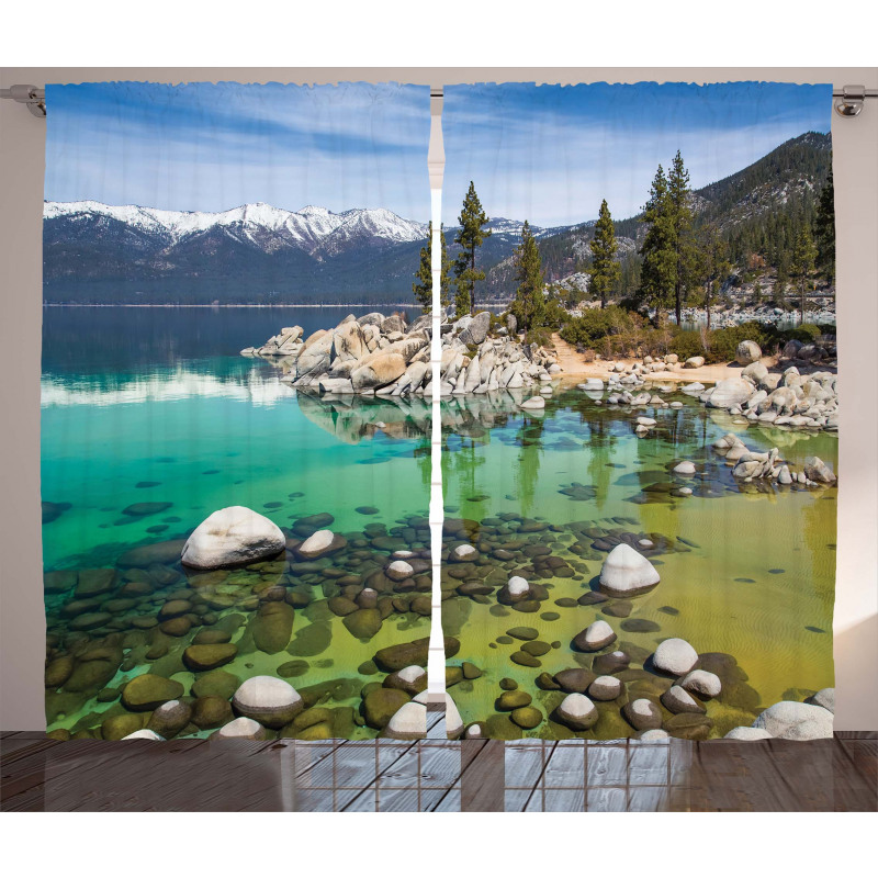 Sierra Nevada Lake Photo Curtain