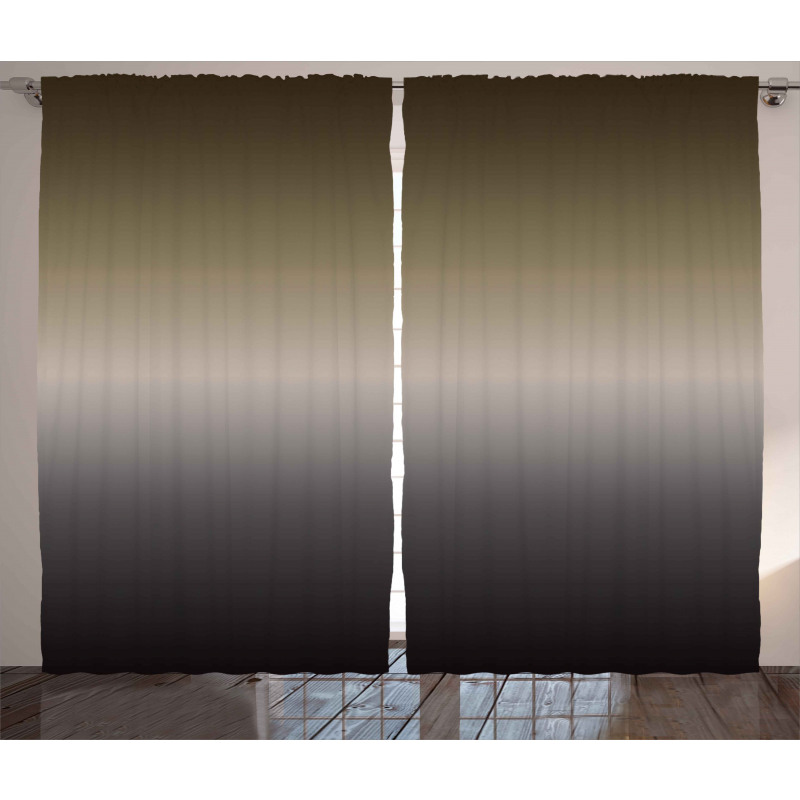Brown and Grey Pattern Curtain