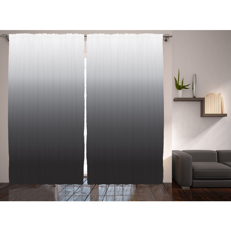 Greyscale Tone Change Theme Curtain