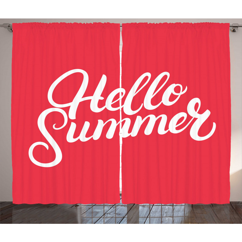 Kaligrafi Perde Hello Summer Yazılı Modern ve Havalı İkon