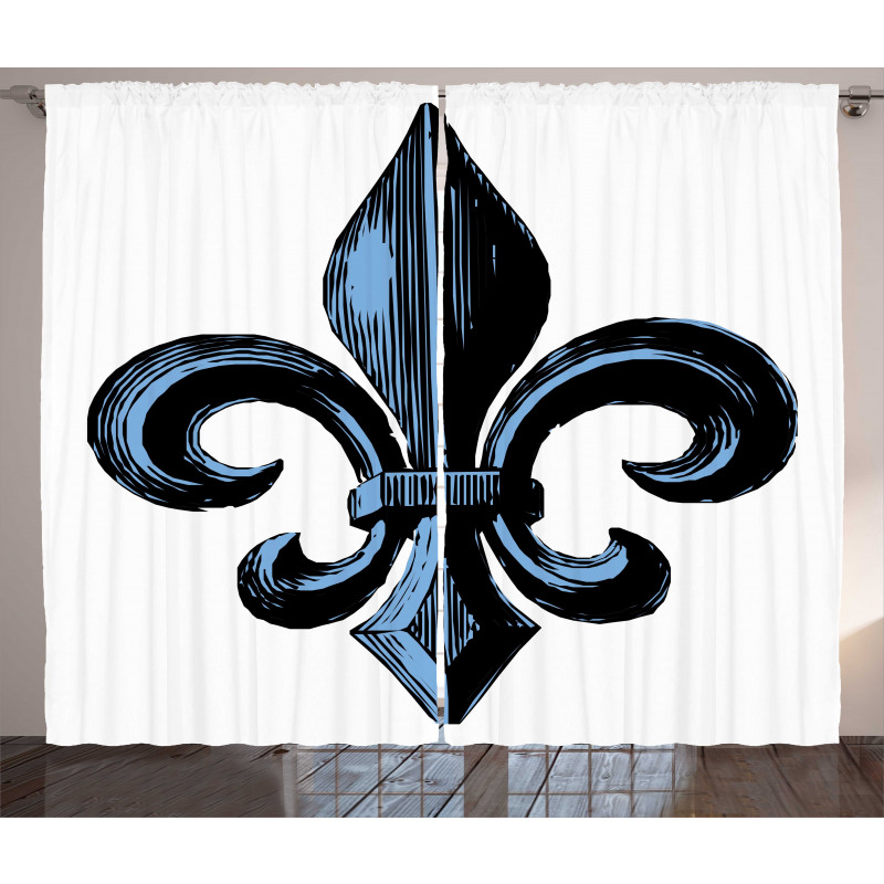 Antique Sign Symbol Curtain