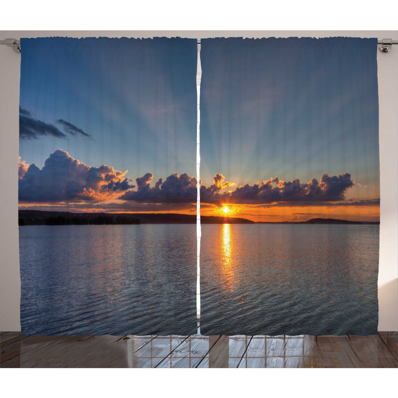 Sunset over Lake Horizon Curtain