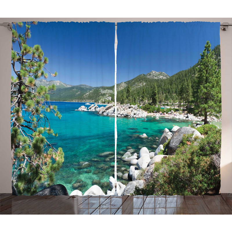 Lake Tahoe Shore View Curtain