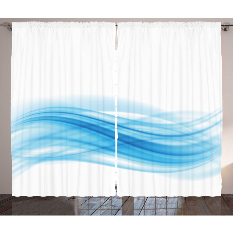 Smooth Wavy Lines Stream Flow Curtain