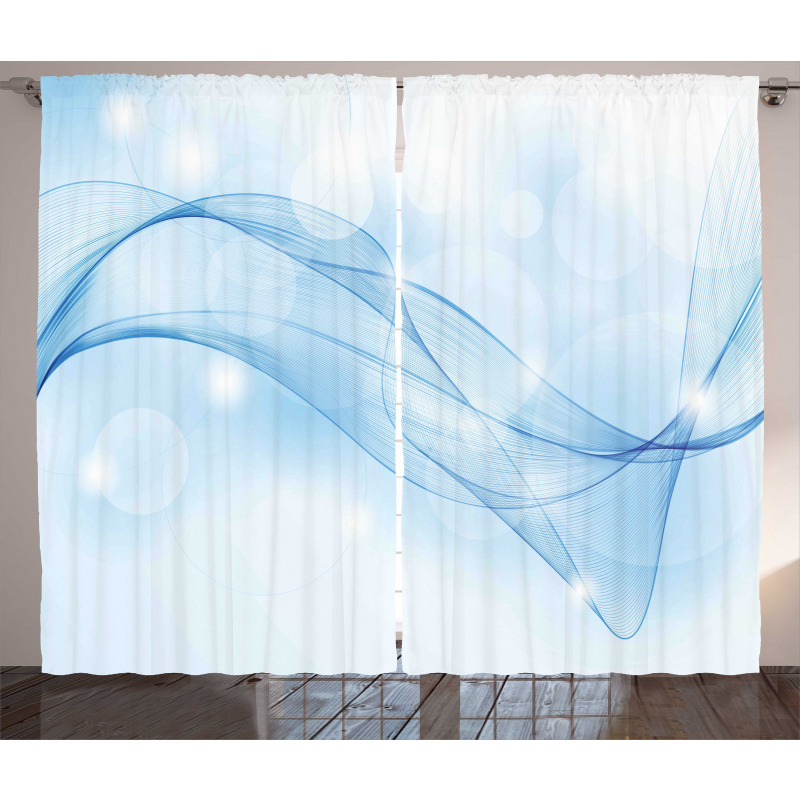 Blurred Motion Swirl Lines Curtain