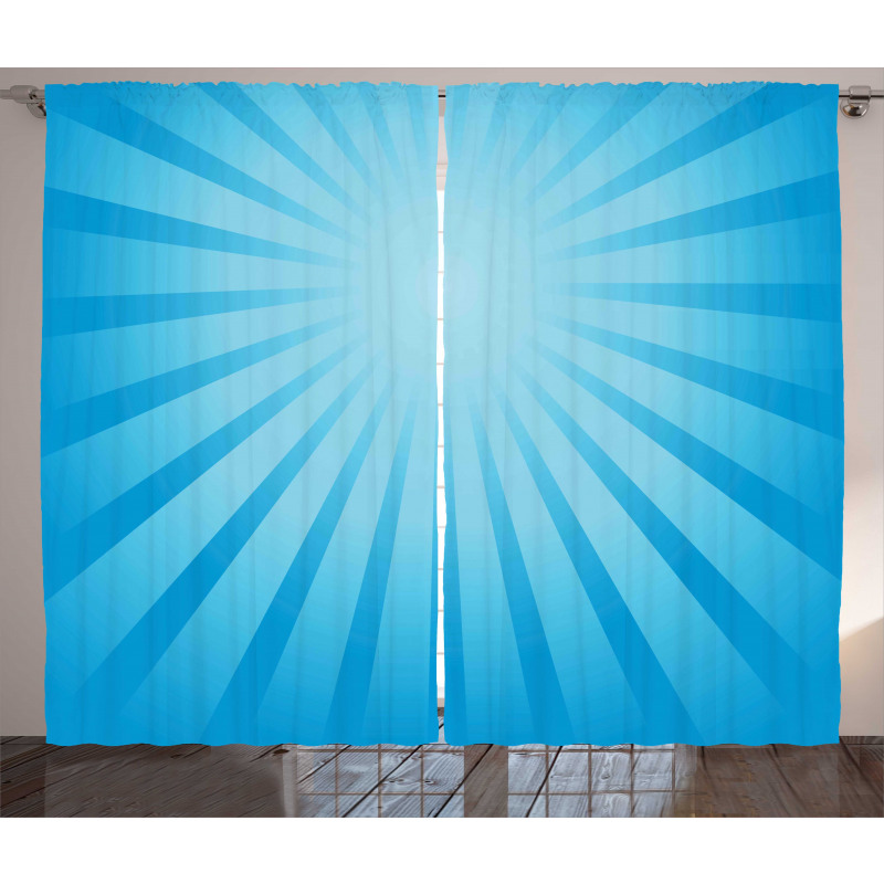 Sun Ray Style Retro Radiate Curtain