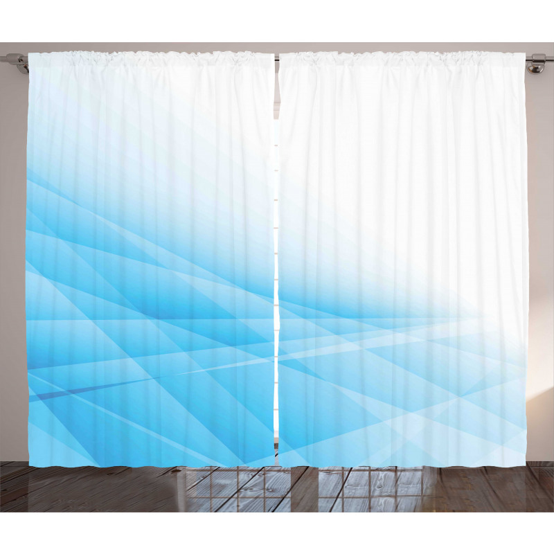 Futuristic Lines Softness Art Curtain