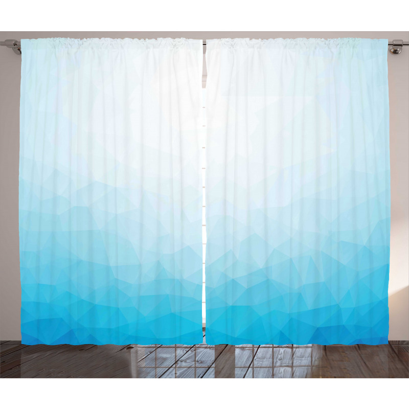 Triangular Ombre Effect Image Curtain