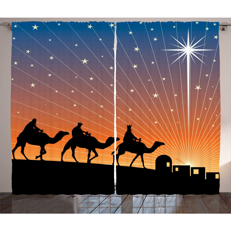 Star of Bethlehem Camel Wise Curtain