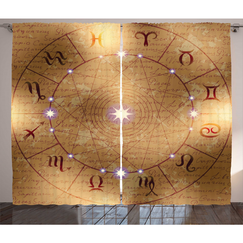 Circle Signs on Manuscript Curtain