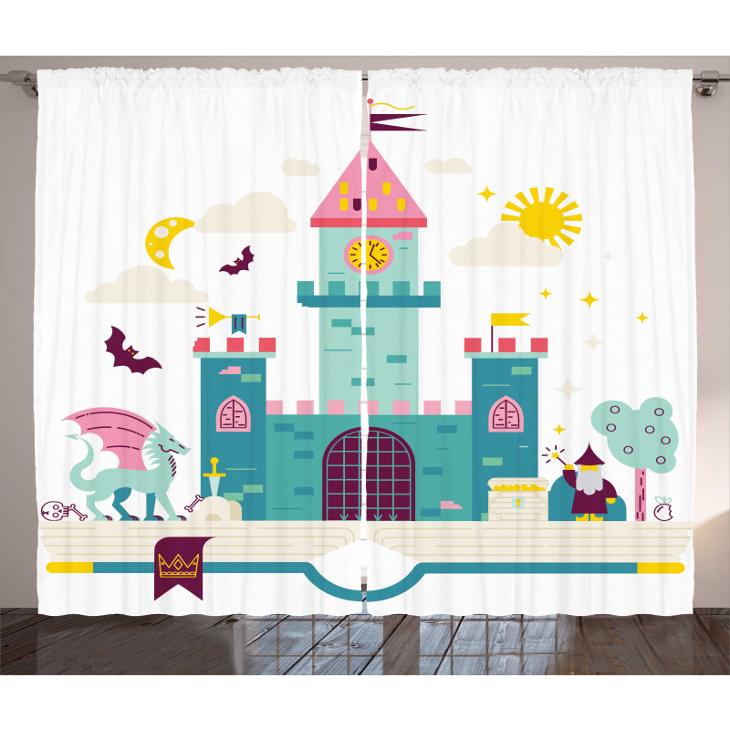 Children Theme Magic Kingdom Curtain