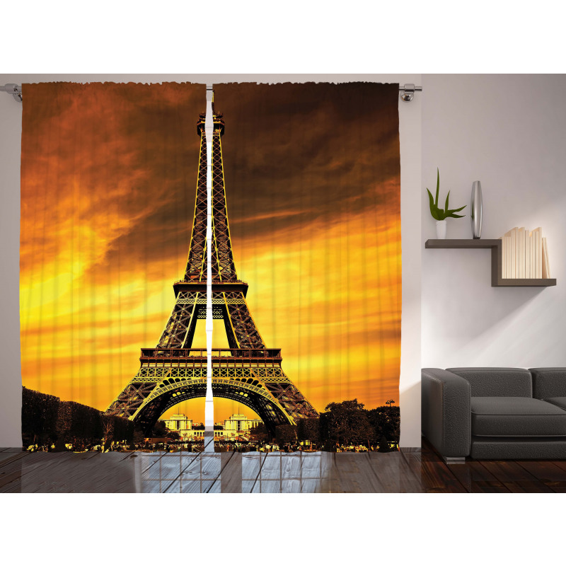Paris Love Sunrise Curtain