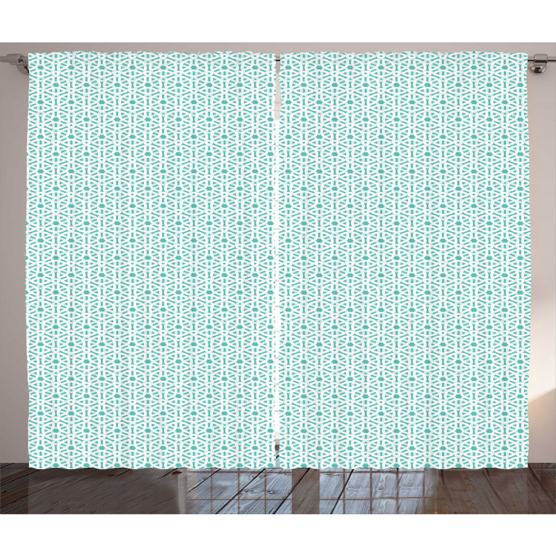 Oriental Tile Look Motifs Curtain