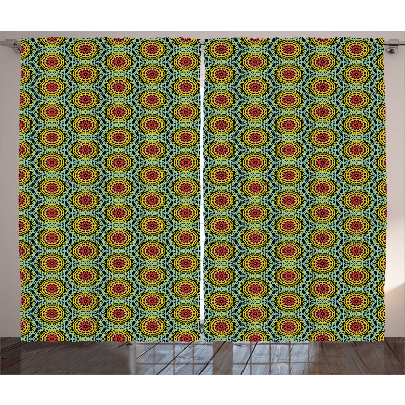 Colorful Bohemian Patterns Curtain