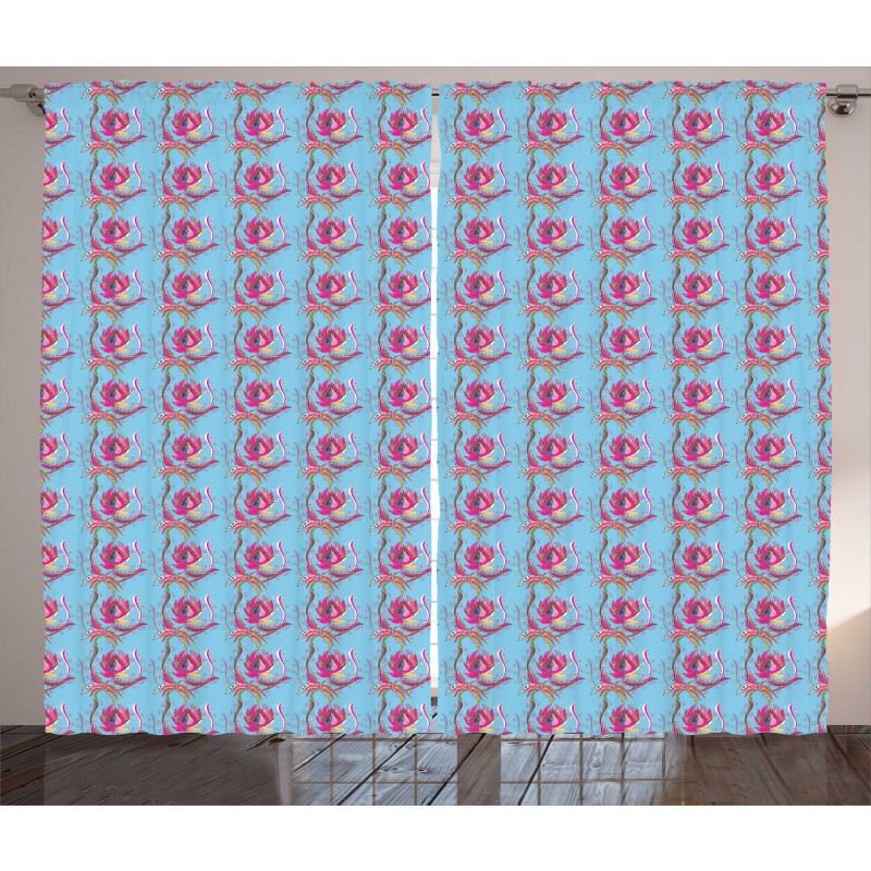 Chaotic Boho Oriental Tulip Curtain