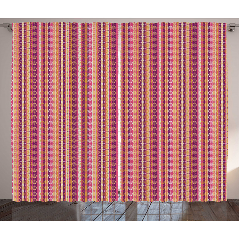 Colorful Fiesta Art Curtain