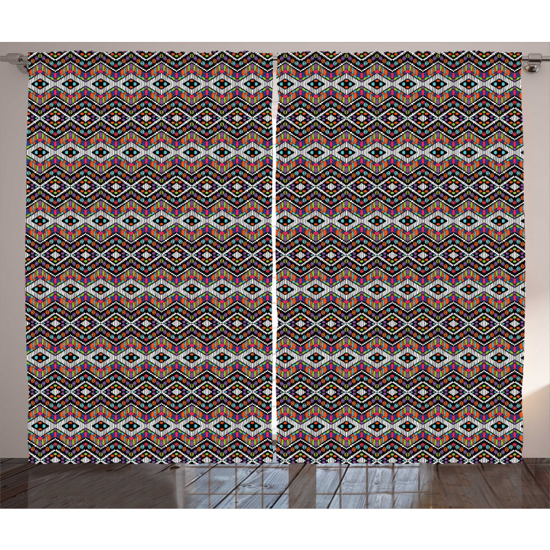 Psychedelic Tribal Artwork Curtain