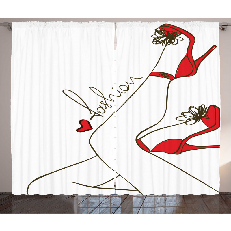 Fashion Lettering Legs Curtain