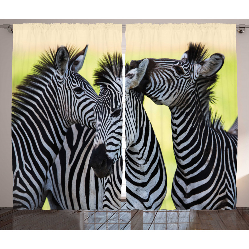 Zebras Wild Nature Curtain