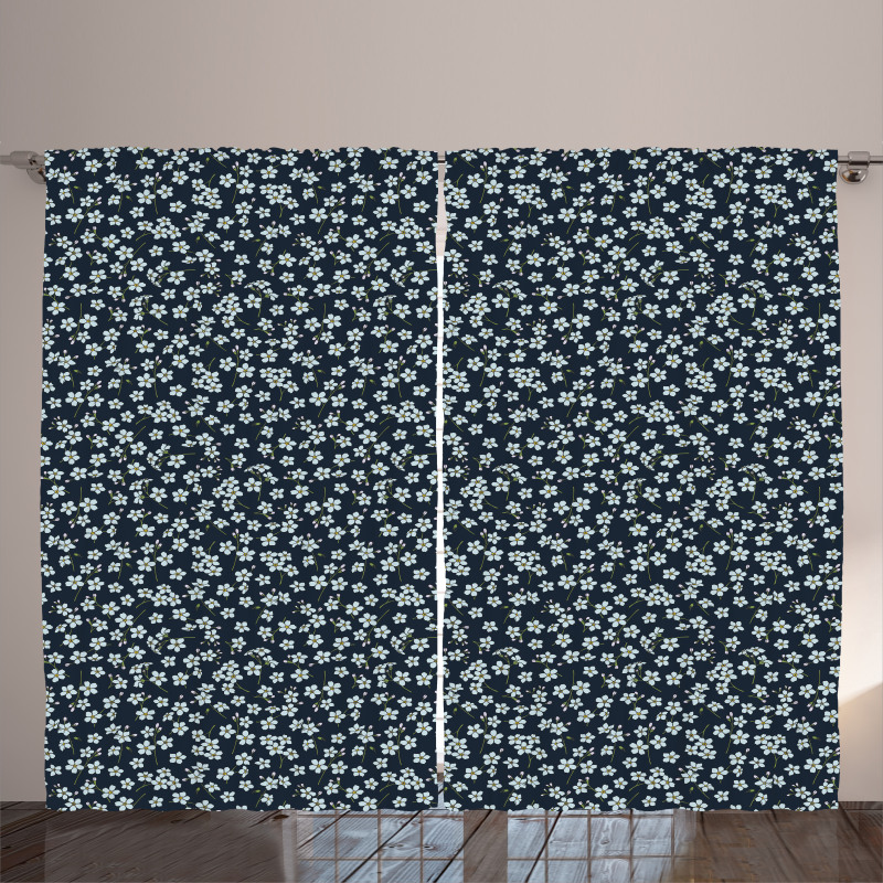 Forget-Me-Not Flower Style Curtain