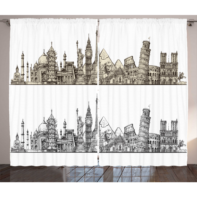 Historical Monument Lines Curtain