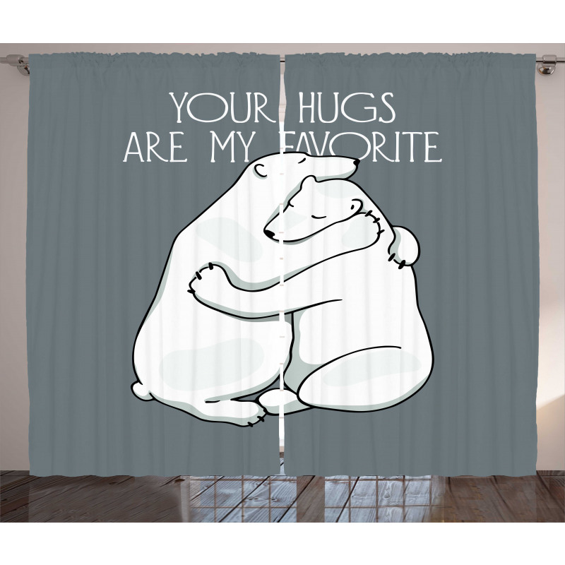 Your Hugs Lettering Valentines Curtain