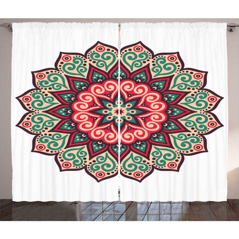 Retro Traditional Mandala Curtain