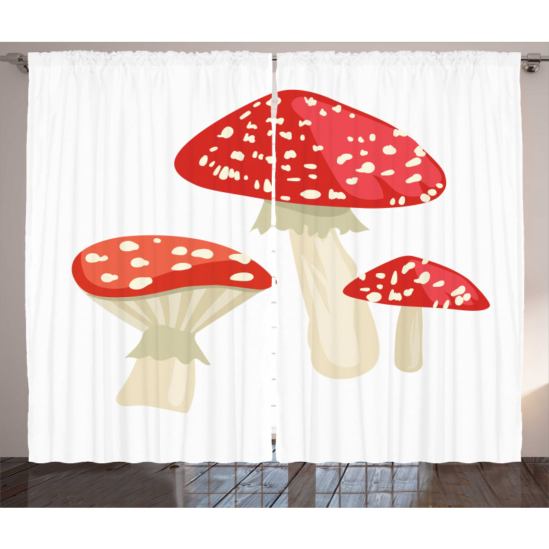 Simple Cartoon Toadstool Curtain