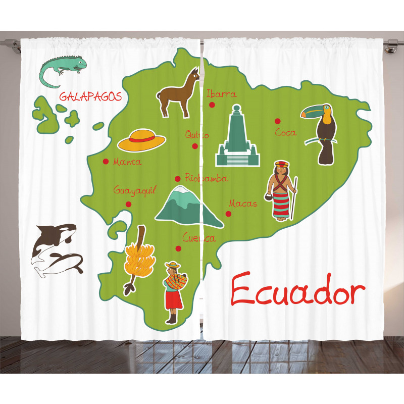 Infographic Map Landmarks Curtain