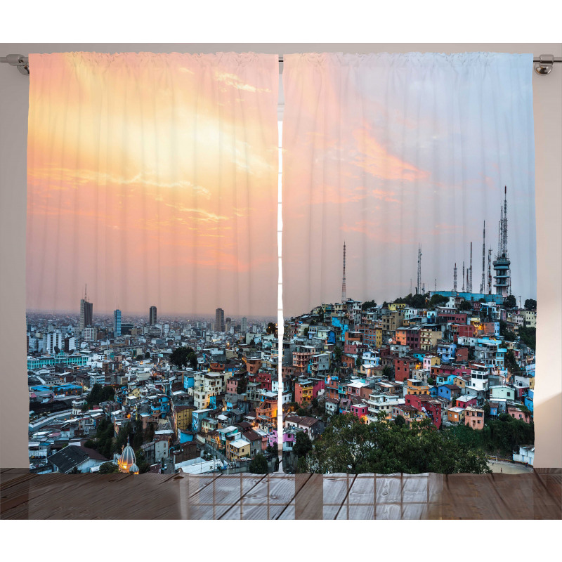 Guayaquil City at Sunset Curtain