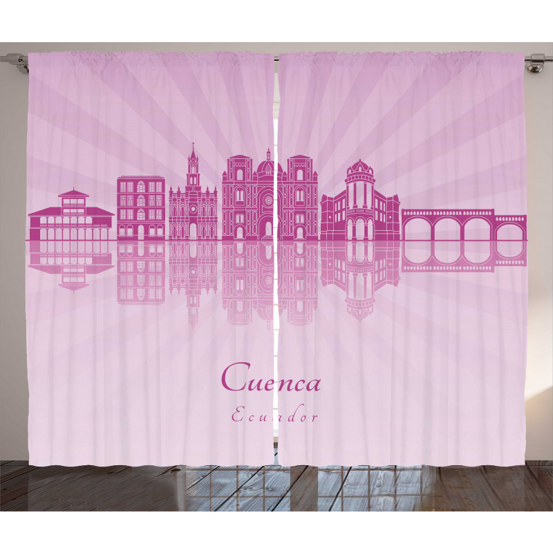 Cuenca City Skyline Travel Curtain