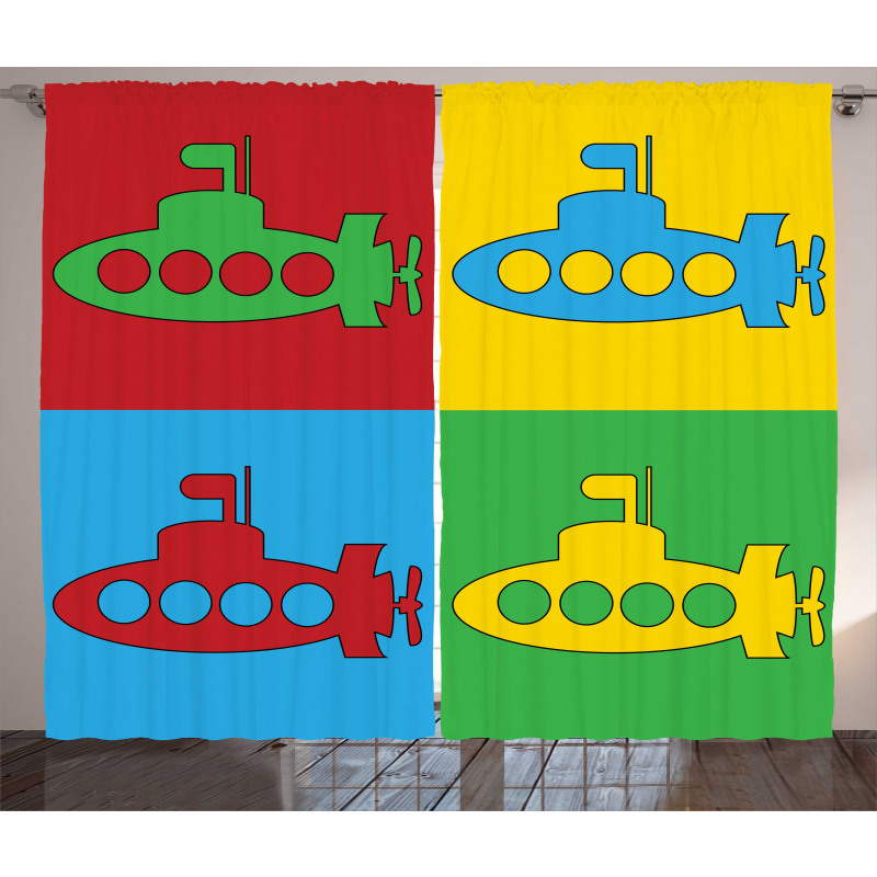 Nursery Pictogram Squares Curtain