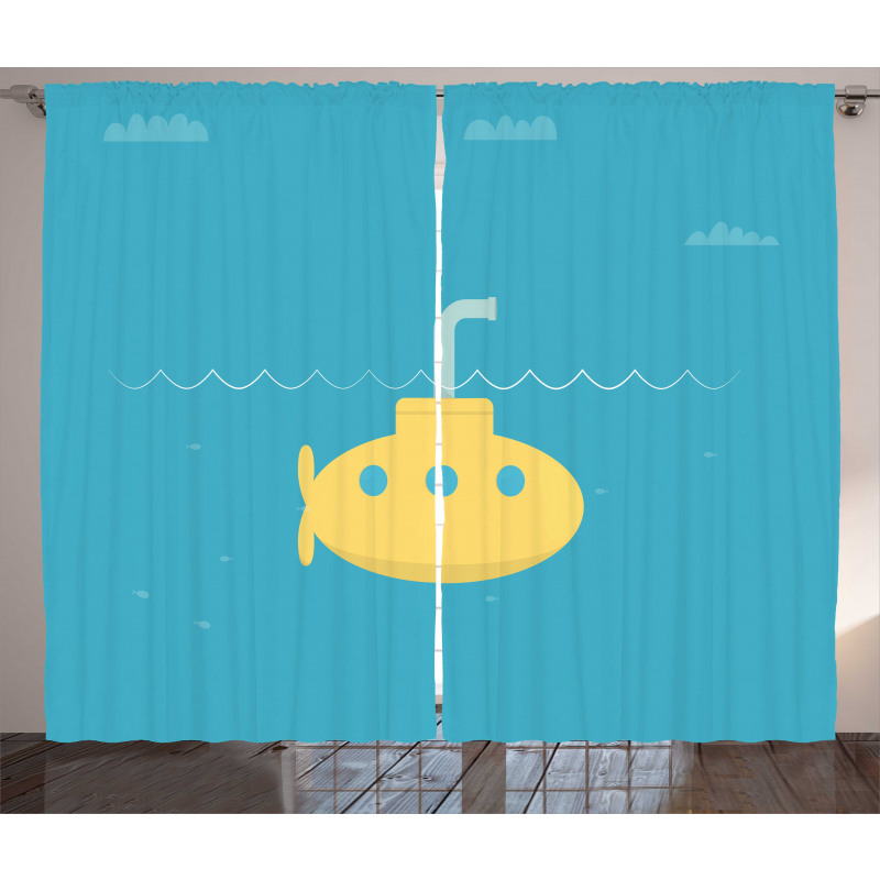 Simple Childish Marine Curtain