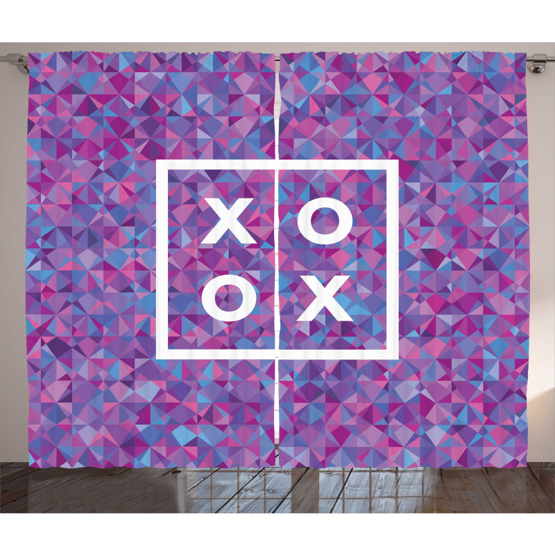 Polygonal Mosaic Romance Frame Curtain