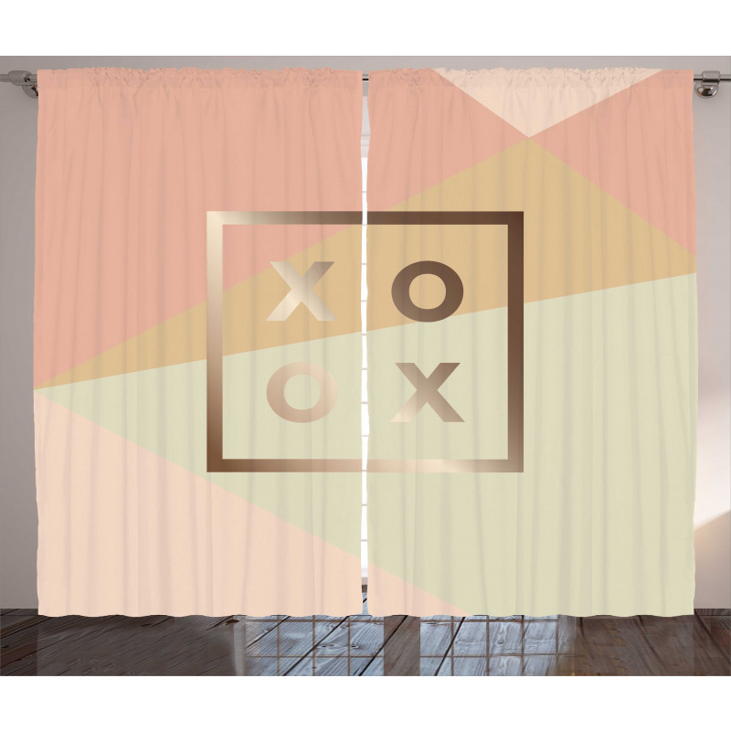 Minimalist Love Design Frame Curtain