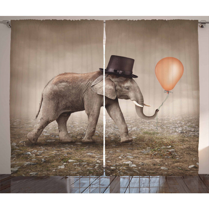 Illusionist Elephant Curtain