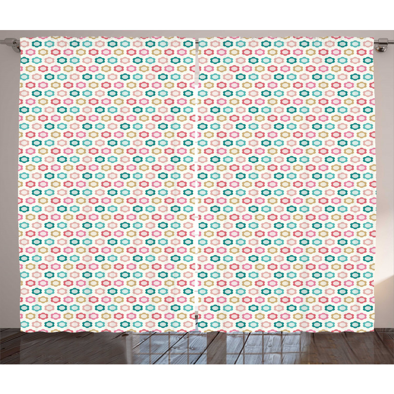 Childish Floral Pattern Curtain