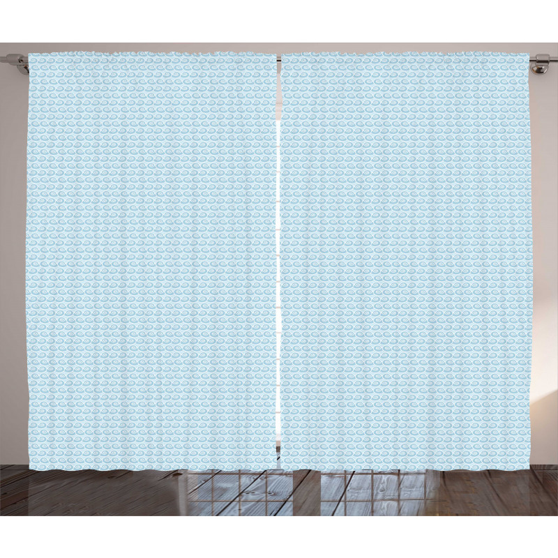 Repetitive Abstract Waves Curtain