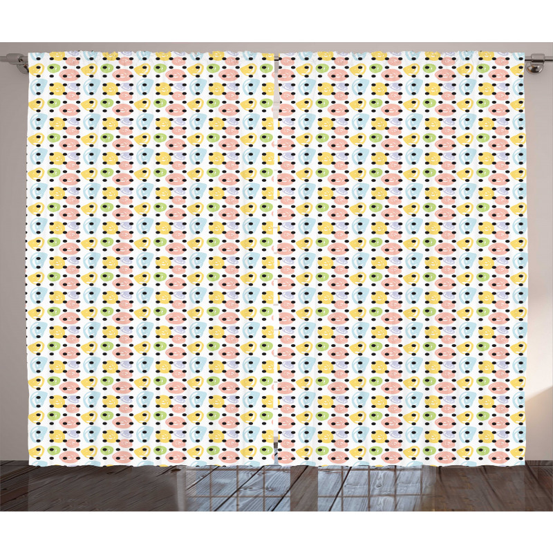 Scribble Rounds Polka Dots Curtain