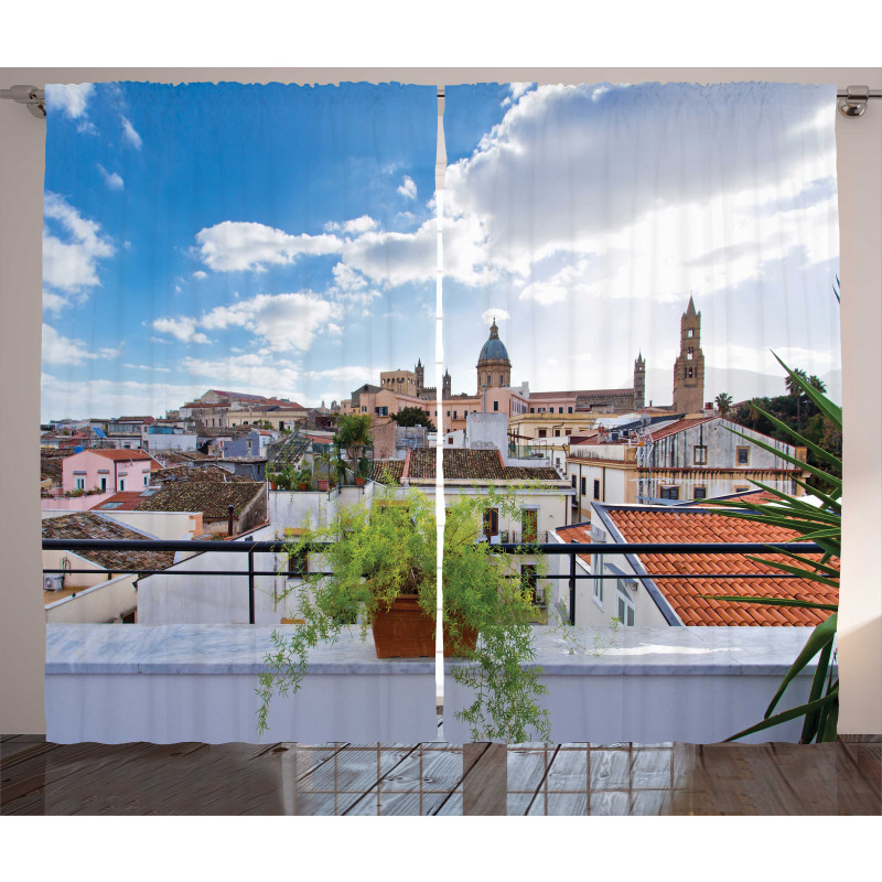 City of Palermo Panorama Curtain