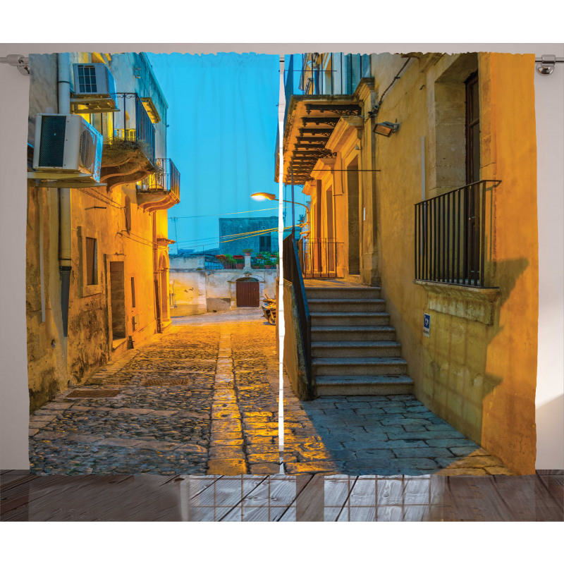 Narrow Alley Street Building Curtain